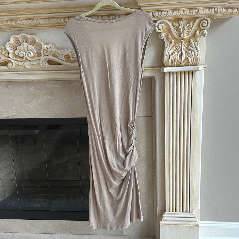 JAMES PERSE Ruched side V Neck Dress Shad - Picture 7 of 9